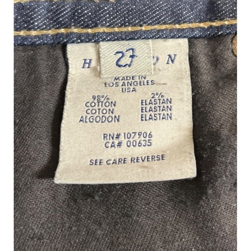 Hudson Women’s Size 27 Beth Baby Boot Cut Blue Flap Back Pocket Blue Denim Jeans - Picture 8 of 9